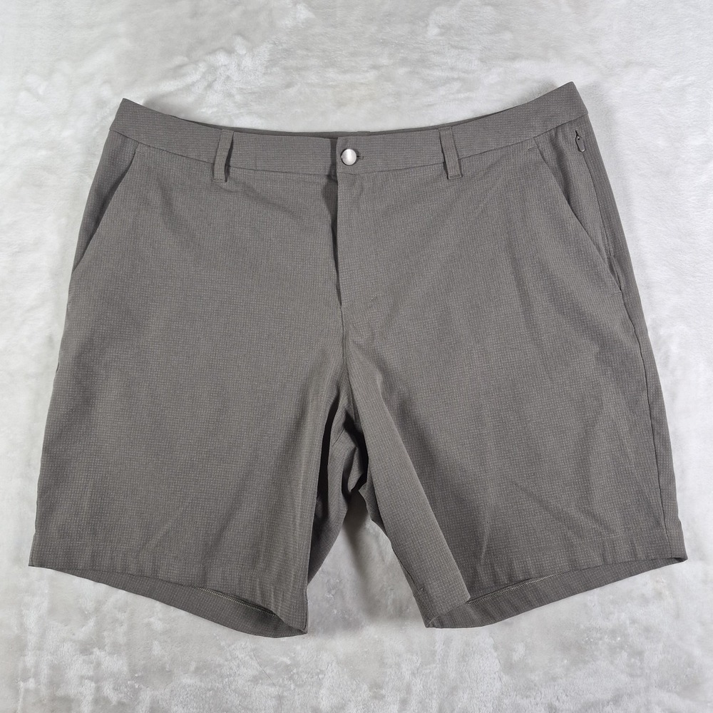 Lululemon ABC Classic Fit Shorts Men's 38 Gray 9" Textured Woven Air LM7BGVS
